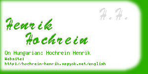 henrik hochrein business card